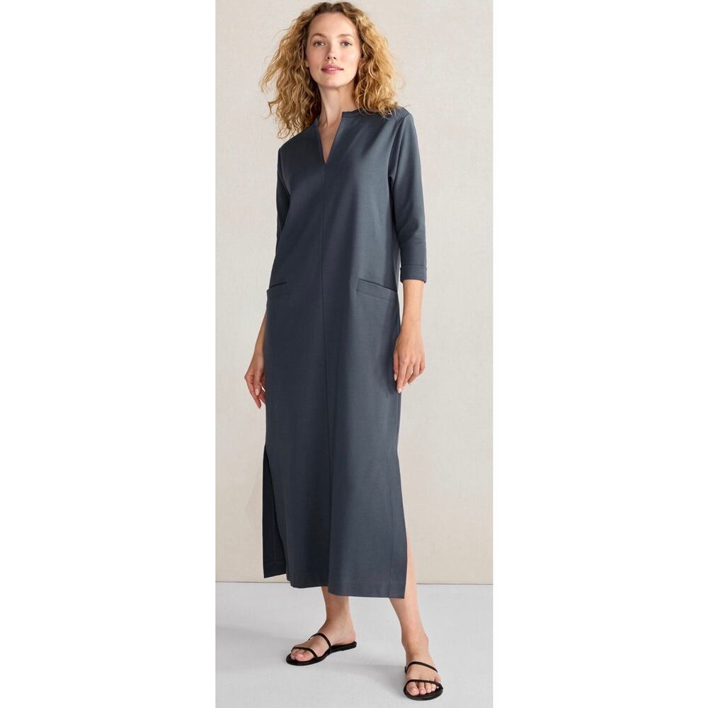 Haven Well Within Polished Lounge Split-Neck Dress, size medium, MSRP $128 - Picture 3 of 12